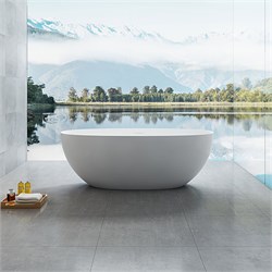 VINCEA Ванна Solid Surface VBT-6S01MW, 1700*750*550, белый мат., слив-перелив в комплекте VBT-6S01MW - фото 357042