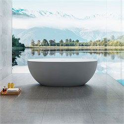 VINCEA Ванна Solid Surface VBT-6S01MG, 1700*750*550, серый/белый мат., слив-перелив VBT-6S01MG - фото 357045