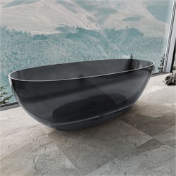 VINCEA Ванна прозрачна VBT-6T01B, 1700*750*550, цвет черный VBT-6T01B - фото 357058