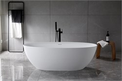 VINCEA Ванна Solid Surface VBT-4S01MW, 1700*760*560, белый мат., слив-перелив в комплекте VBT-4S01MW - фото 357070