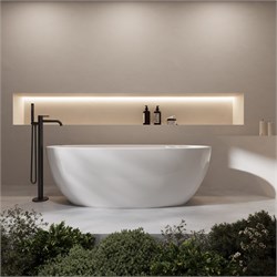 VINCEA Ванна акриловая VBT-601-1700, 1700*800*580, цвет белый, щелевой перелив VBT-601-1700 - фото 357086