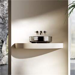 VINCEA Раковина прозрачная VBS-6T16B, 450*450*130, накладная, цвет черный VBS-6T16B