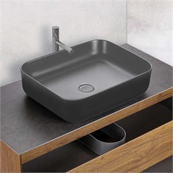 VINCEA Раковина керамическая VBS-105MA, 500*390*130, накладная, цвет антрацит матовый VBS-105MA