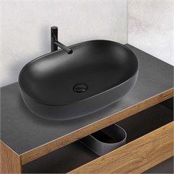VINCEA Раковина керамическая VBS-113MB, 600*415*135, накладная, цвет черный матовый VBS-113MB
