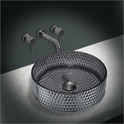 VINCEA Раковина стеклянная VBS-5GL03, 400*400*125, накладная, цвет черный VBS-5GL03