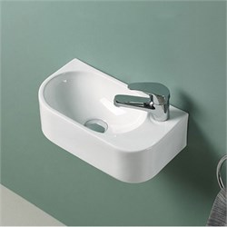 VINCEA Раковина керамическая VBS-506R, 400*215*120, подвесная, цвет белый, правая VBS-506R