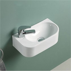 VINCEA Раковина керамическая VBS-506L, 400*215*120, подвесная, цвет белый, левая VBS-506L