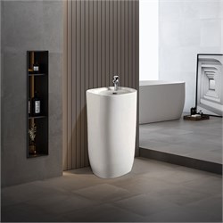 VINCEA Раковина керамическая VBS-2P202, 500*460*880, напольная, цвет белый VBS-2P202