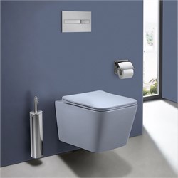 VINCEA Q-Line Унитаз подвесной Q-Line VT1-12MO безободковый, цвет океан мат., ультратонкое soft close сиденье VT1-12MO - фото 357407