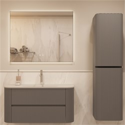 VINCEA База под раковину Alto 1000 подвесная, 2 выкатных ящика soft close, светло-серый матовый VMC-4A100MLG