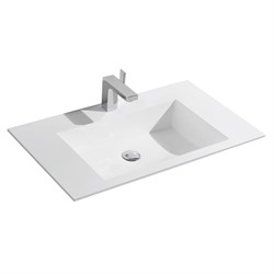 VINCEA Раковина VCB-13800W из искусственного камня, цвет белый VCB-13800W