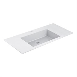 VINCEA Раковина VCB-13100W из искусственного камня, цвет белый VCB-13100W