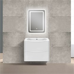 VINCEA База под раковину Paola 600 подвесная, 2 выкатных ящика soft close, G.White VMC-2P600GW