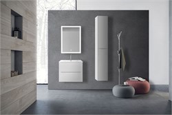 VINCEA База под керамическую раковину Mia 600 подвесная, 2 выкатных ящика soft close, G.White VMC-2MC600GW