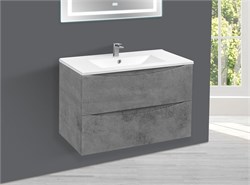 VINCEA База под керамическую раковину Mia 750 подвесная, 2 выкатных ящика soft close, Beton VMC-2MC750BT