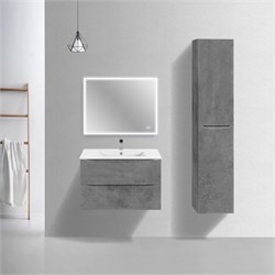 VINCEA База под керамическую раковину Mia Slim 800 подвесная, 2 выкатных ящика soft close, Beton VMC-2MC800S1BT