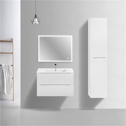 VINCEA База под керамическую раковину Mia Slim 800 подвесная, 2 выкатных ящика soft close, G.White VMC-2MC800S1GW