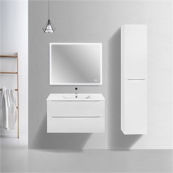 VINCEA База под керамическую раковину Mia Slim 900 подвесная, 2 выкатных ящика soft close, G.White VMC-2MC900S1GW