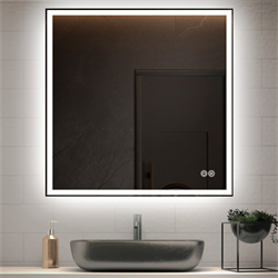 VINCEA Зеркало LED VLM-3VN8008-2 800х800 c сенсорным выключателем и диммером, антизапотевание VLM-3VN8008-2 - фото 359272