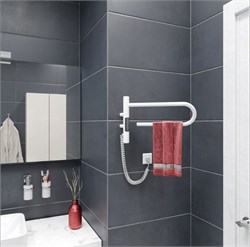 VINCEA Полотенцесушитель электрический VTD-1P1WE 39x25, белый, таймер VTD-1P1WE