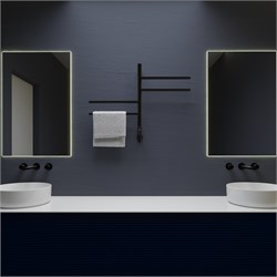 VINCEA Полотенцесушитель электрический VTD-1S1CBE 43x60, черный, таймер VTD-1S1CBE