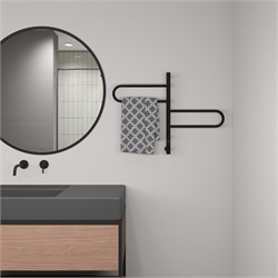 VINCEA Полотенцесушитель электрический VTD-1R1CBE 44x60, черный, таймер VTD-1R1CBE