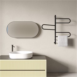 VINCEA Полотенцесушитель электрический VTD-1R2CBE 44х80, черный, таймер VTD-1R2CBE