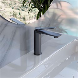 VINCEA Смеситель для раковины Verse VBF-2VE1GM однорычажный, вороненая сталь VBF-2VE1GM