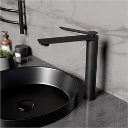 VINCEA Смеситель для раковины Verse VBF-2VE2MB однорычажный, черный матовый VBF-2VE2MB