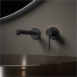 VINCEA Смеситель для раковины Rim VBFW-2RM1MB встраиваемый однорычажный, черный матовый VBFW-2RM1MB