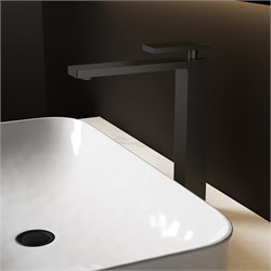 VINCEA Смеситель для раковины Dice VBF-2DS2MB однорычажный, черный матовый VBF-2DS2MB