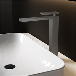 VINCEA Смеситель для раковины Dice VBF-2DS2GM однорычажный, вороненая сталь VBF-2DS2GM