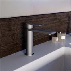 VINCEA Смеситель для раковины Vogue (SS) VBF-2VS1GM однорычажный, вороненая сталь VBF-2VS1GM - фото 360008