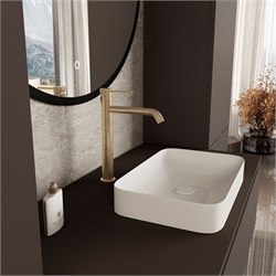 VINCEA Смеситель для раковины City VBF-2C2BG однорычажный, брашированное золото VBF-2C2BG