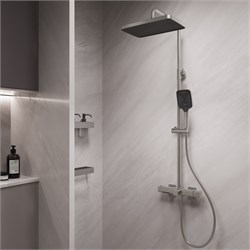 VINCEA Душевая стойка Core VSFS-4CO1BN с изливом, брашированный никель VSFS-4CO1BN