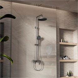 VINCEA Душевая стойка VSFS-413GM с изливом, вороненая сталь VSFS-413GM