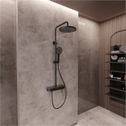 VINCEA Душевая стойка VSFS-402MB, черный матовый VSFS-402MB