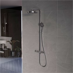 VINCEA Душевая стойка Rim VSFS-2RM1CH с изливом, хром VSFS-2RM1CH