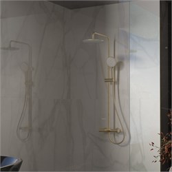 VINCEA Душевая стойка Rondo VSFS-1R1BG с изливом, брашированное золото VSFS-1R1BG