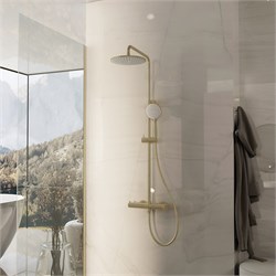 VINCEA Душевая стойка Rondo VSFS-1R0BG без излива, брашированное золото VSFS-1R0BG