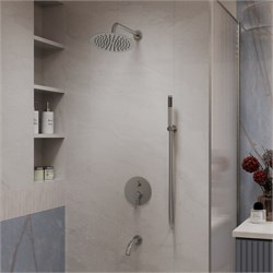 VINCEA Душевой комплект Villa VSFW-1VL3BN встраиваемый, 3 режима, брашированный никель VSFW-1VL3BN - фото 360239