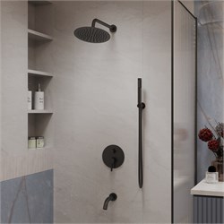 VINCEA Душевой комплект Villa VSFW-1VL3MB встраиваемый, 3 режима, черный VSFW-1VL3MB - фото 360243