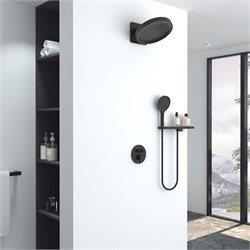 VINCEA Душевой комплект Inspire VSFW-3I22MT3RMB встраиваемый, термостатический, двухрежимный, черный VSFW-3I22MT3RMB - фото 361557