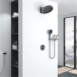 VINCEA Душевой комплект Inspire VSFW-3I22MT3RGM встраиваемый, термостат, двухрежимный, вороненая сталь VSFW-3I22MT3RGM - фото 361581