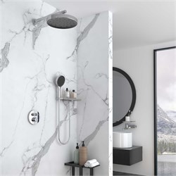 VINCEA Душевой комплект Inspire VSFW-3I22MT2RCH встраиваемый, термостатический, двухрежимный, хром VSFW-3I22MT2RCH - фото 361604