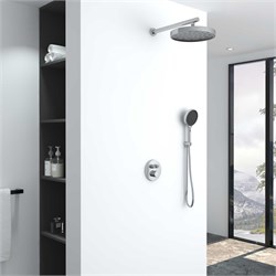 VINCEA Душевой комплект Inspire VSFW-3I22MT2CH встраиваемый, термостатический, двухрежимный, хром VSFW-3I22MT2CH - фото 361671