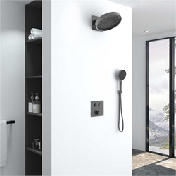VINCEA Душевой комплект Inspire VSFW-421I3GM встраиваемый, двухрежимный, вороненая сталь VSFW-421I3GM - фото 361787