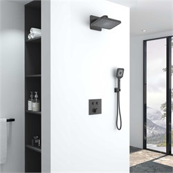 VINCEA Душевой комплект Inspire VSFW-421I4GM встраиваемый, двухрежимный, вороненая сталь VSFW-421I4GM - фото 361843