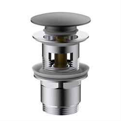 VINCEA Донный клапан DPU-1B01GM клик-клак G1 1/4, с переливом, вороненая сталь DPU-1B01GM