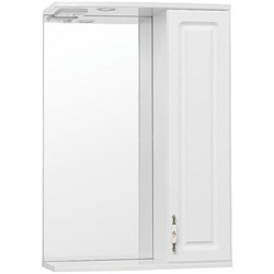 STYLE LINE Зеркальный шкаф Олеандр-2 55/С, белый ЛС-00000049 - фото 363265